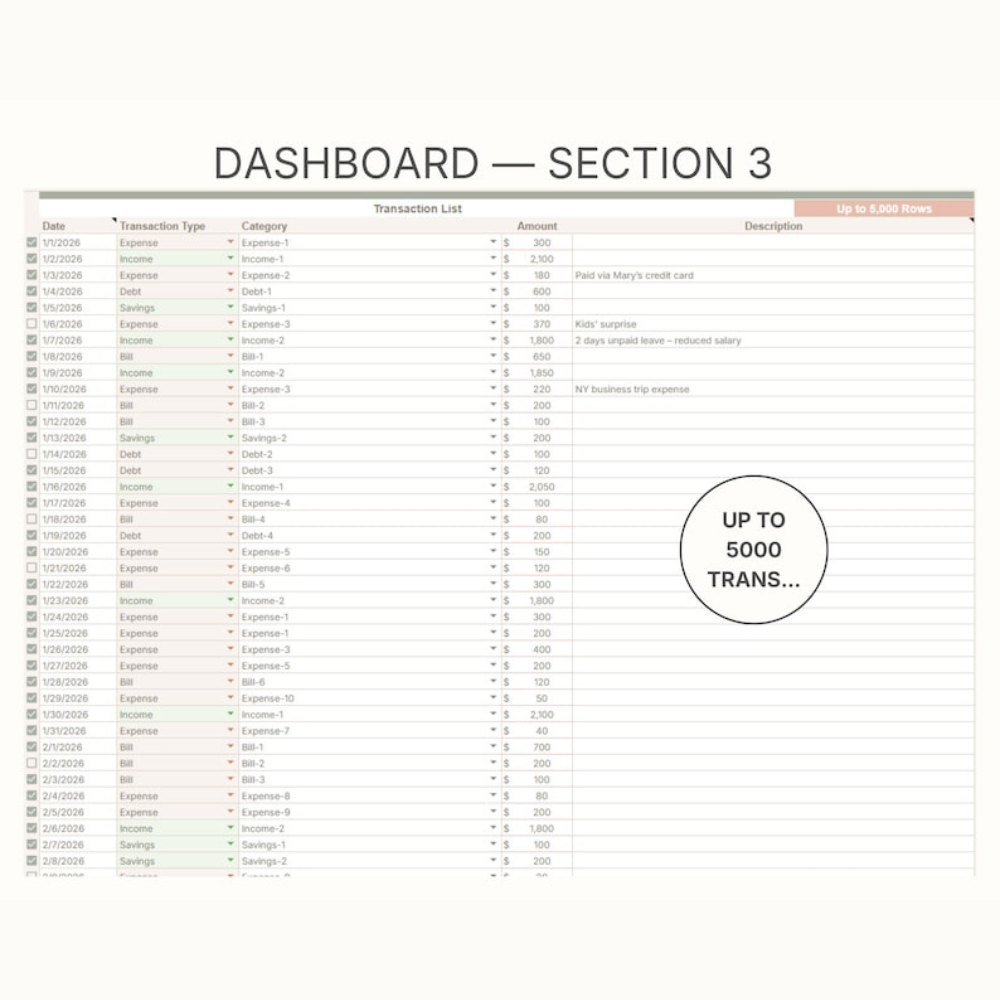 Aesthetic Paycheck Budget Spreadsheet | Google Sheets