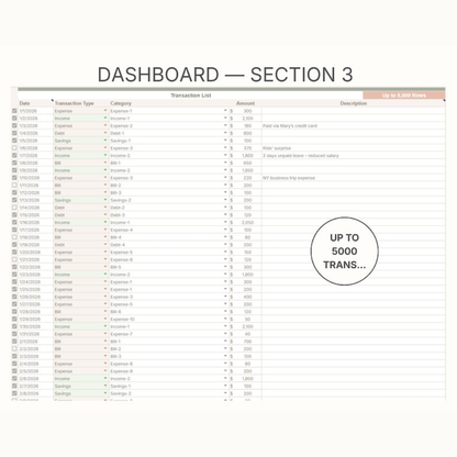 Aesthetic Paycheck Budget Spreadsheet | Google Sheets